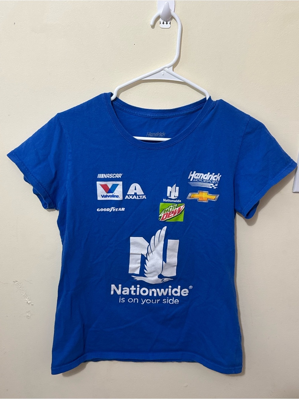 Nascar Blue Nationwide Logo Short Sleeve Tee